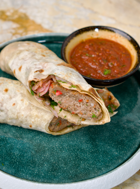 Lamb Lyula Wrapped in Lavash